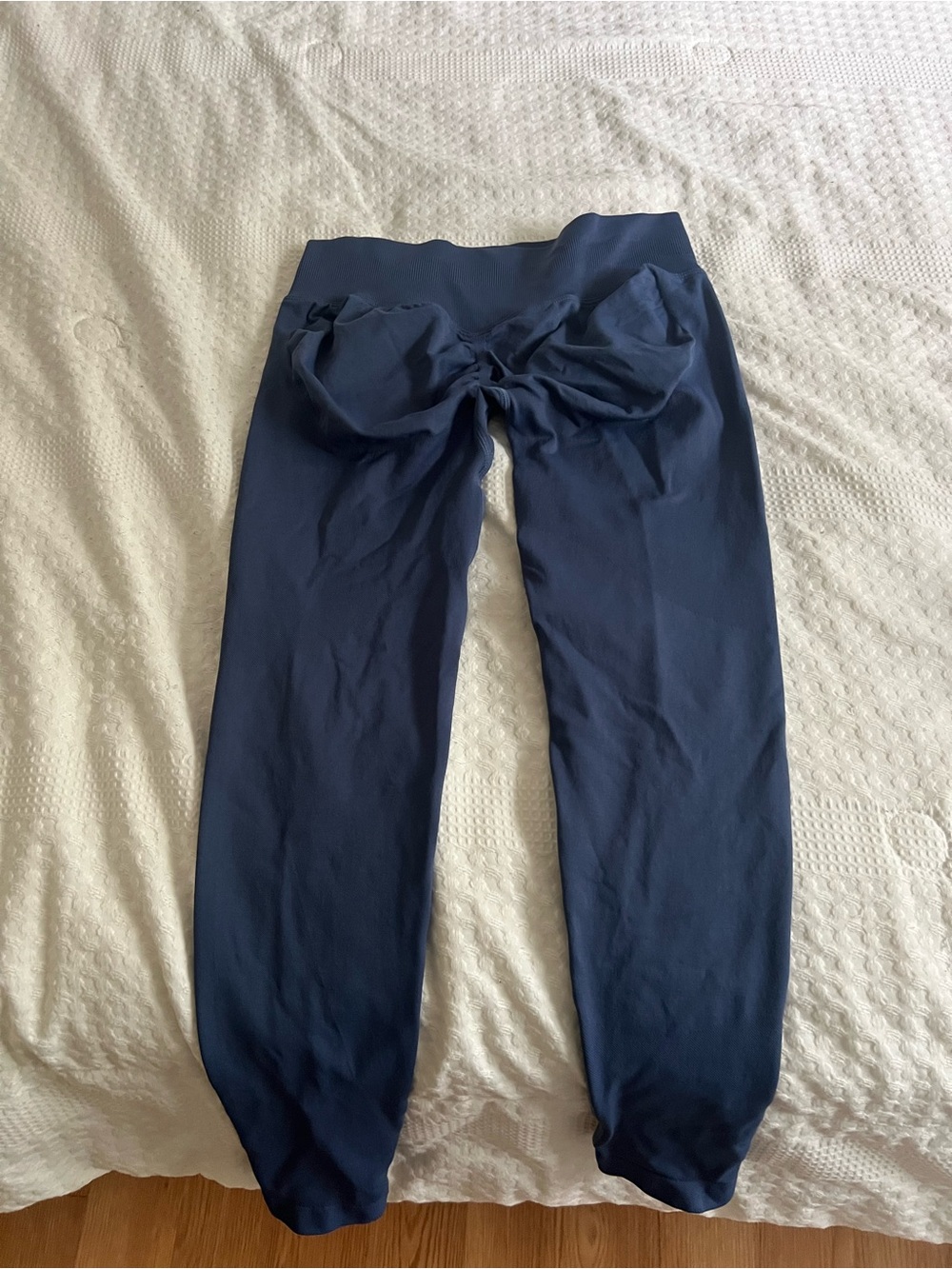 Navy Blue High-Waist Yoga Pants